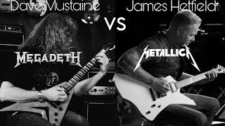 Dave Mustaine Vs James Hetfield Guitar Play | Metallica Vs Megadeth | James Hetfield Downpicking