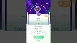 Power Up our Arbok pokemon with candies #pokemongo #arbok #pokemon