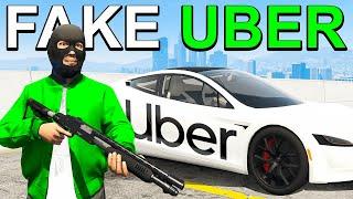 GTA 5 RP - FAKE UBER ROBS PASSENGERS