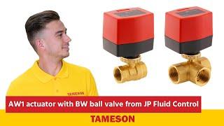 AW1 actuator with BW ball valve from JP Fluid Control | Tameson