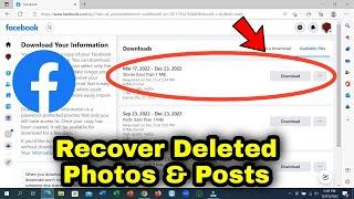 How To Recover Deleted Photos & Posts in Facebook