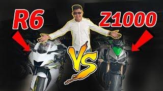 សម្លេង Yamaha R6 Vs Kavasaki Z1000 កប់ណាស់