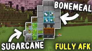 INSANE BONEMEAL SUGARCANE Farm Minecraft Bedrock 1.21!