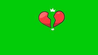 Green screen |broken heart |no copyright|