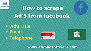 Facebook ads scraper || How to scrape Facebook ads from ads library || Facebook ads library scraper