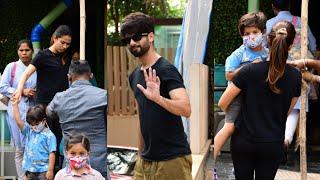 Shahid Kapoor wife Meera Kapoor and white kids Zain Kapoor and Misha Kapoor 