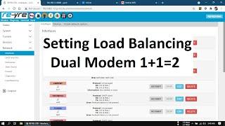 Setting Load Balancing Dual Modem 1+1=2 | Cara Simpel Dan Gampang