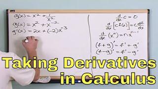 How to take Derivatives in Calculus - Differentiation Formulas - [1-3]