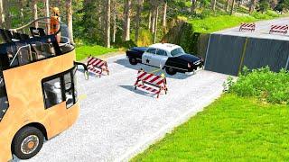 Cars vs Giant Pit #3 - Capsule Double Decker Bus – BeamNG.Drive