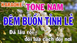 Đêm Buồn Tỉnh Lẻ Karaoke Tone Nam Nhạc Sống - Phối Mới Dễ Hát - Nhật Nguyễn