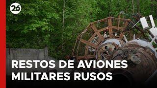 Restos de aviones militares rusos destruyen viviendas en Ucrania