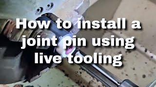How to install a joint pin in a custom cue using live tooling