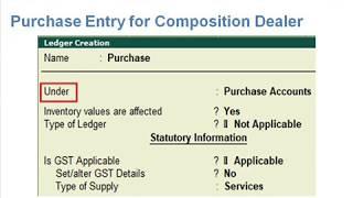 Purchase Entry for Composition Dealer