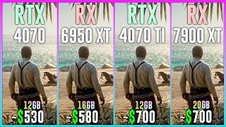 RTX 4070 vs RX 6950 XT vs RTX 4070 TI vs RX 7900 XT - Test in 20 Games