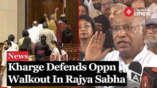 Mallikarjun Kharge Accuses PM Modi of Lying, Defends Opposition Walkout in Rajya Sabha