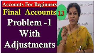 35. "Final Accounts Problem -1" With Adjustments