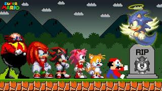 Mario R.I.P Sonic The Hedgehog 3, Amy, Tails, Knuckles, Shadow, Eggman in Super Mario Bros