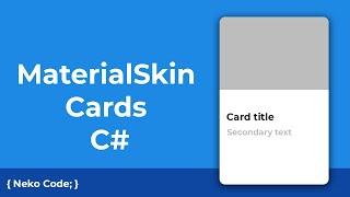 MaterialSkin Cards C#