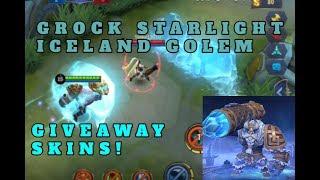 November Grock  Starlight Iceland Golem Skin | Gameplay and GIVEAWAY SKINS!