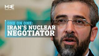 Iran’s chief nuclear negotiator Ali Bagheri Kani talks to MEE