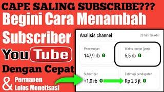 Tanpa Saling Subscribe! Cara Menambah Subscriber Youtube Tercepat 2023