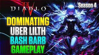 Season 4 Defeating Uber Lilith Bash Barbarian Gameplay | Diablo 4