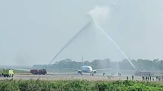 First Landing at Darbhanga Airport /complete landing / spice jet