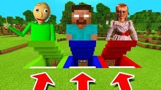 Minecraft PE : DO NOT CHOOSE THE WRONG BUNKER! (Baldi's Basics, Herobrine & Annabelle)