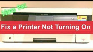 Fix a printer that won't turn on - How to do a hard start / reset / power on Brother printer