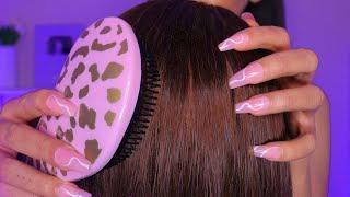 ASMR Hair Play ️ Scalp Massage, Hair Brushing + Scalp Scratching For Sleep #hair