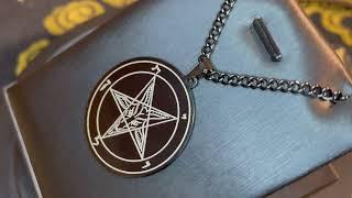 Sigil of Baphomet Official Church of Satan Pentagram Necklace Pagan Wiccan Satanic Occult Jewelry