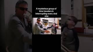 Time traveler interrupting trombone vine  #ai #trombone #memes