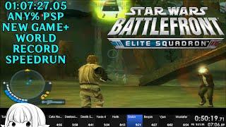 [World Record] Star Wars Battlefront: Elite Squadron (PSP New Game+) Speedrun