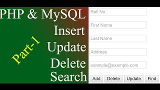 How To Insert Update Delete and Search Data In MySQL Database Using PHP?(Part-1)[With Source Code]