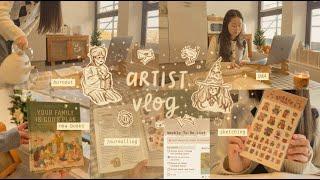 a cosy & productive day in my life as a children’s book illustrator ‍ artist vlog