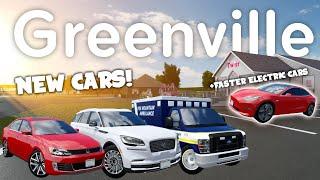 New cars, faster electric cars, and cruise control! | Roblox Greenville Update