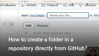 How to create folders in a repository, right from GitHub?