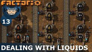 DEALING WITH LIQUIDS - Factorio: Ep. #13 - Guide & Let's Play