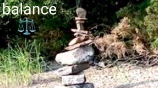 Rock Balancing Art fun in Rivington Lanc UK wild nature countryside outdoors