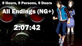 9 Hours, 9 Persons, 9 Doors: All Endings (NG+) - 2:07:42 (Speedrun)