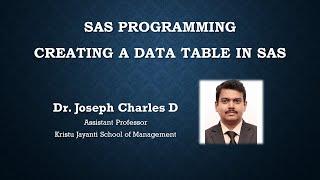 SAS Programming Basics - Creating a table in SAS