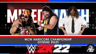 Dude Love vs Cactus Jack vs Mankind HARDCORE CHAMPIONSHIP WWE 2K22 Gameplay | PS5 4K 60FPS