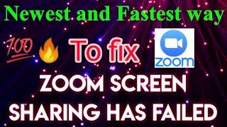 zoom screen share error code 105035 Solved using (Newest Method)!!
