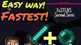 Ender Dragon Fight(How To Kill ED boss Fast and Easy) || FisSTEA's Survival Series.