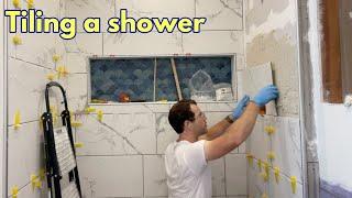 How I installed large format tiles in my home shower