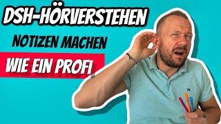 DSH-HÖRVERSTEHEN: Wie mache ich Notizen während des Vorlesens? LIVE