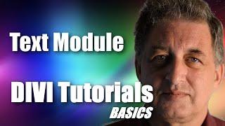 #12 DIVI Theme Tutorial for Beginners -  DIVI Text Module