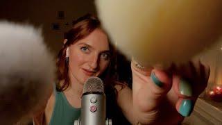 ASMR your fav triggers (face brushing, light trigger, wooden triggers, tapping, mouth sounds,..)