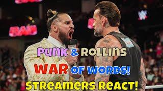 Streamers React! Seth Rollins and CM Punk's War of Words!! #wwe #cmpunk #sethrollins