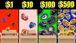 $1 vs $10 vs $100 vs $500 Beyblade Mystery Box